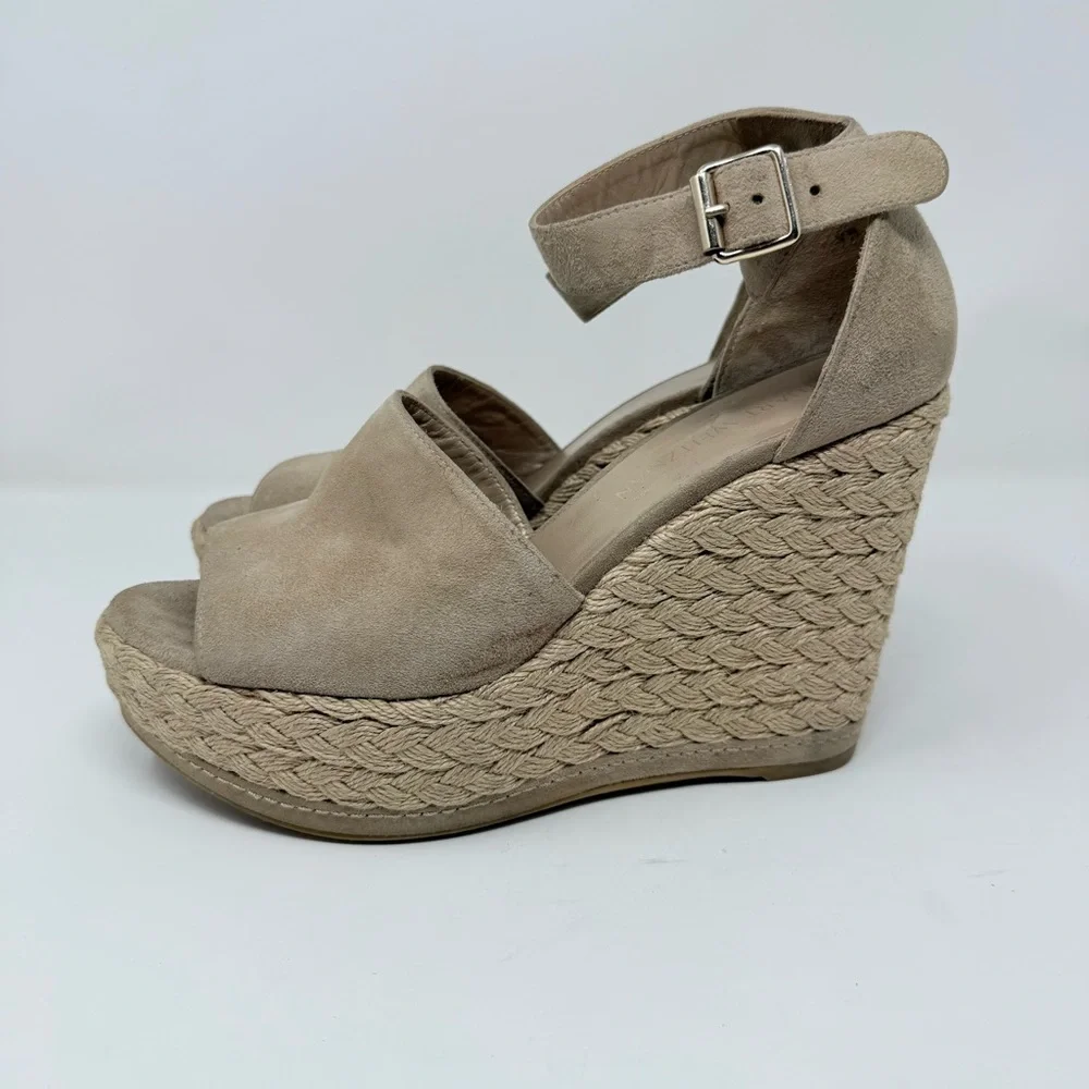 Stuart Weitzman Sohojute Wedge Sandal Sz US 9 - Picture 6 of 14